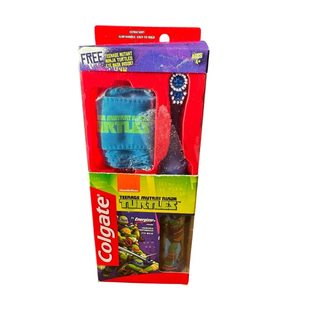 Colgate Teenage Mutant Ninja Turtles‎ Kids Electric Toothbrush & Eye Mask NEW